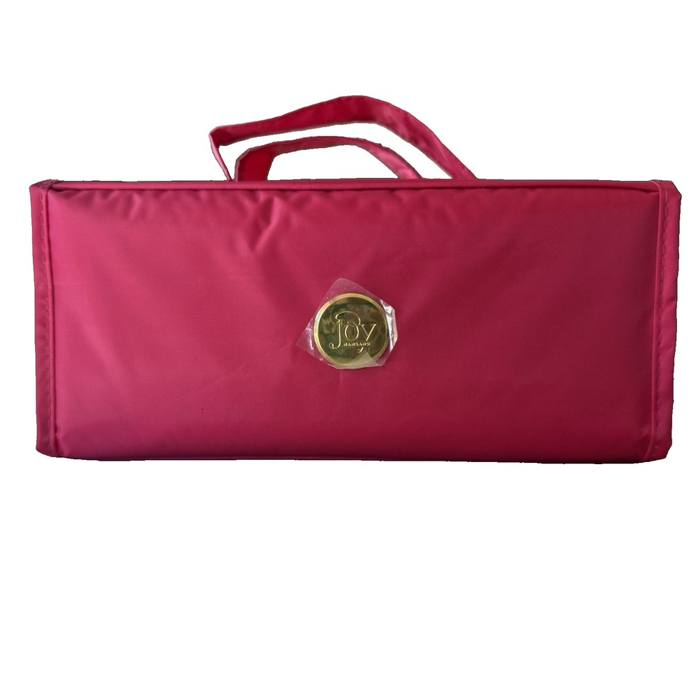 JOY MANGANO Better Beauty Roll Up Case Large Hot Pink Travel Organizer NWOT